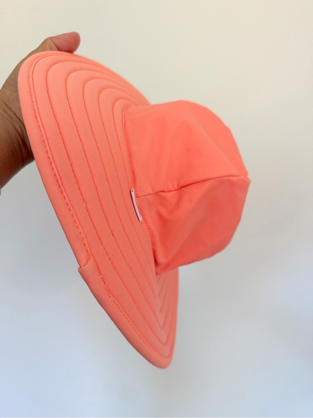 Ruffle Butts Baby Toddler Coral Wide Brim Bucket Hat for Beach Waterproof 0-12M